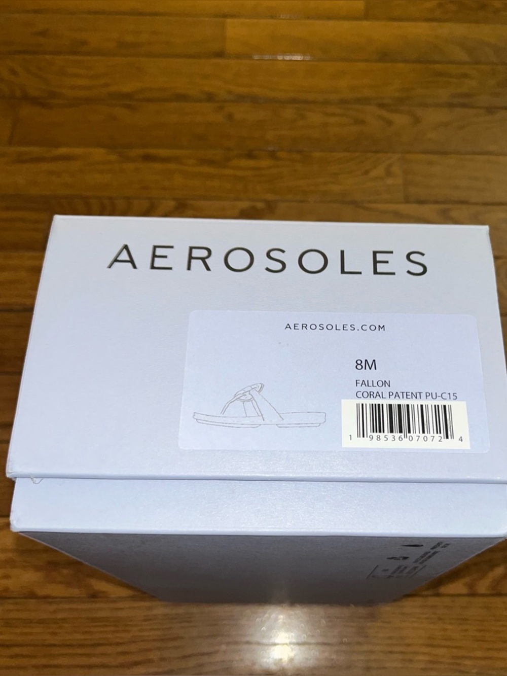 Aerosoles Fallon Harness Sandals Coral Patent Faux Leather Women’s Size 8 - Picture 8 of 9